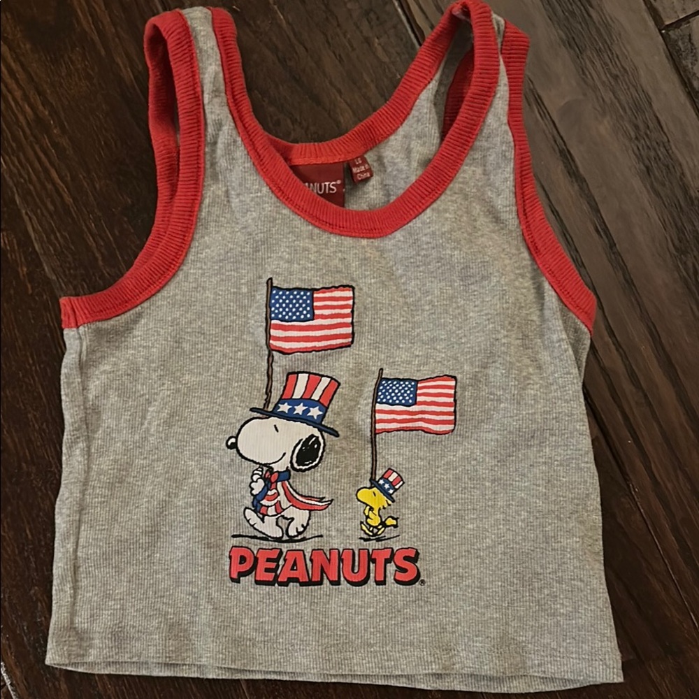 Peanuts Kids Tank Top - Gray and Red